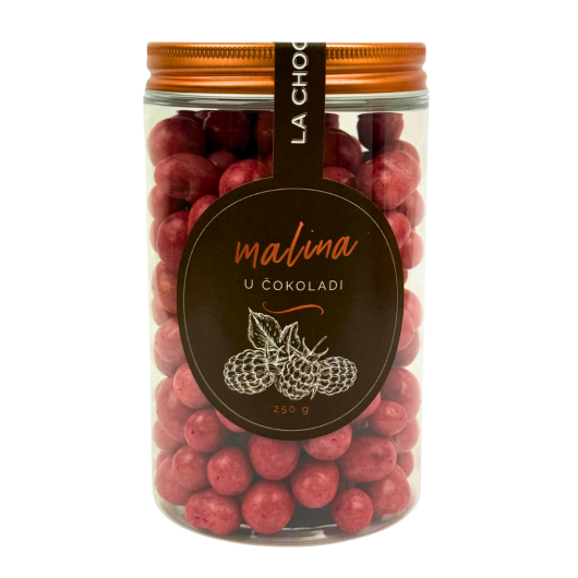 Malina v beli čokoladi 250g - HR