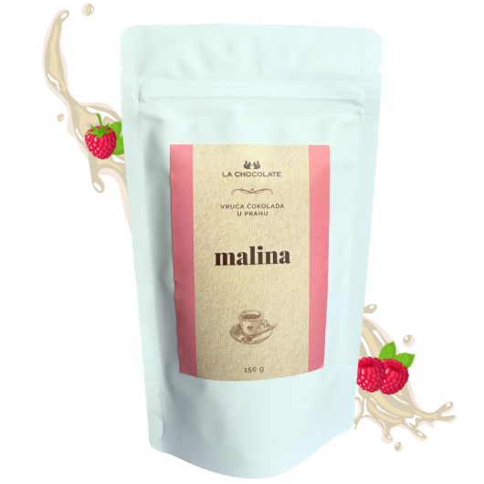 HR - Vruča čokolada bijela sa okusom maline - LaChocolate.si