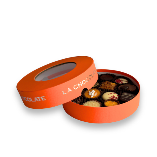 Bombonijera Classic otvorena  SREDNJA - 225g - Narančasta